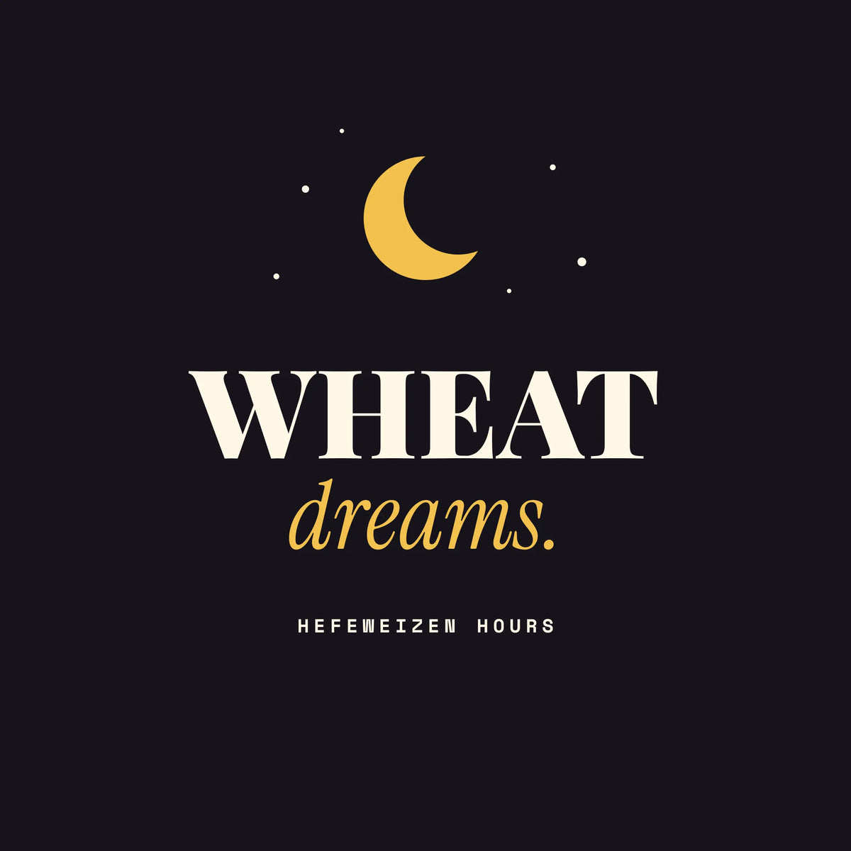Wheat Dreams — Bases para copos de papel com hefeweizen. Coleção Pub & Beer. Cores: azul-marinho noturno, dourado e creme.